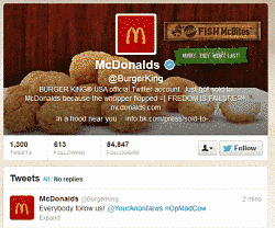 Actualidad Informática. Burger King, una contraseña débil en Twitter puede dañar la imagen. Rafael Barzanallana. UMU